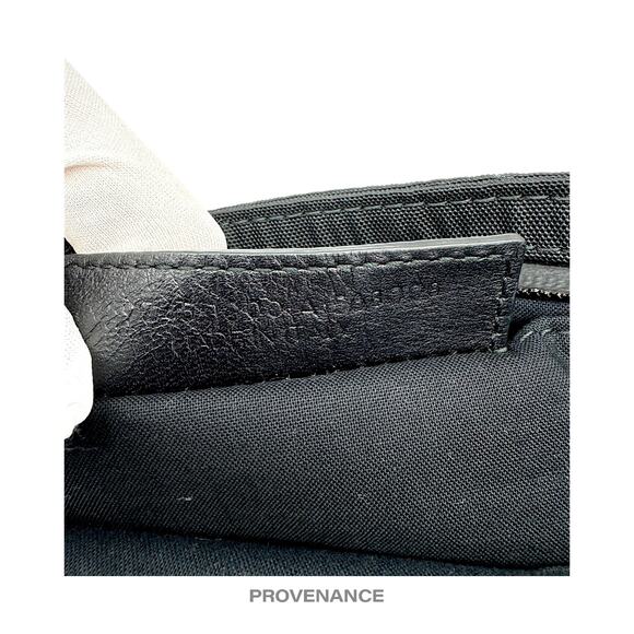 🔴 Balenciaga Campaign Logo Zip Clutch Bag - Black - Picture 7 of 9